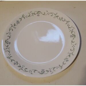 Corelle‎ Country Cottage Dinner Plate 10-1/4" Blue Green Floral Hearts Vitrelle